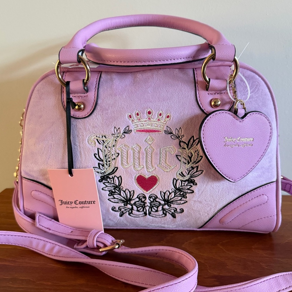 NWT Juicy Couture Heritage Bowlers Bag in Fondant Pink